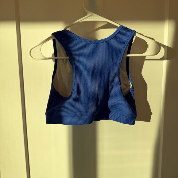 Navy Ribbed Gym Bra Year Of Ours Size Medium - Picture 5 of 5